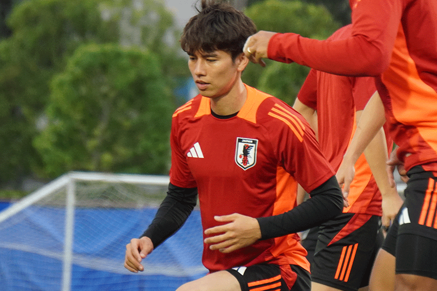 リーズ移籍が決定した田中碧【写真:FOOTBALL ZONE編集部】