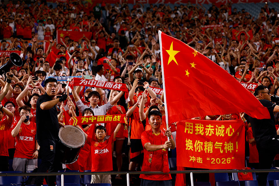 森保ジャパンに大敗を喫した中国代表【写真:ロイター】