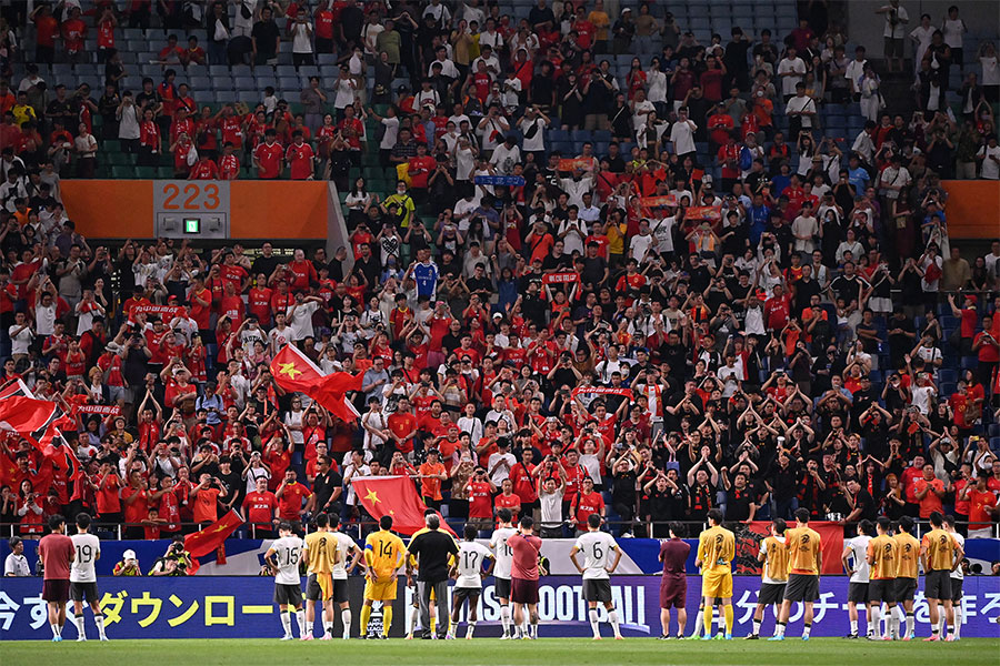 森保ジャパンに大敗を喫した中国代表【写真:Getty Images】