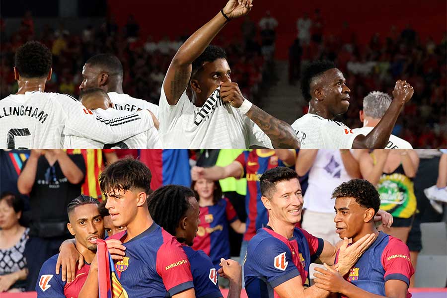 ラ・リーガを牽引するレアル・マドリードとバルセロナ【写真:ロイター】