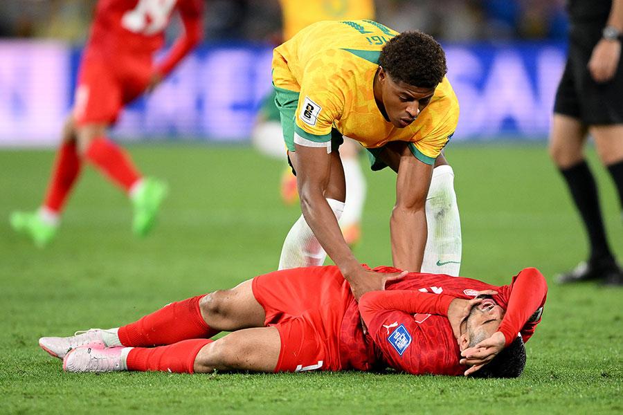 オーストラリアを破ったバーレーン代表【写真:Getty Images】