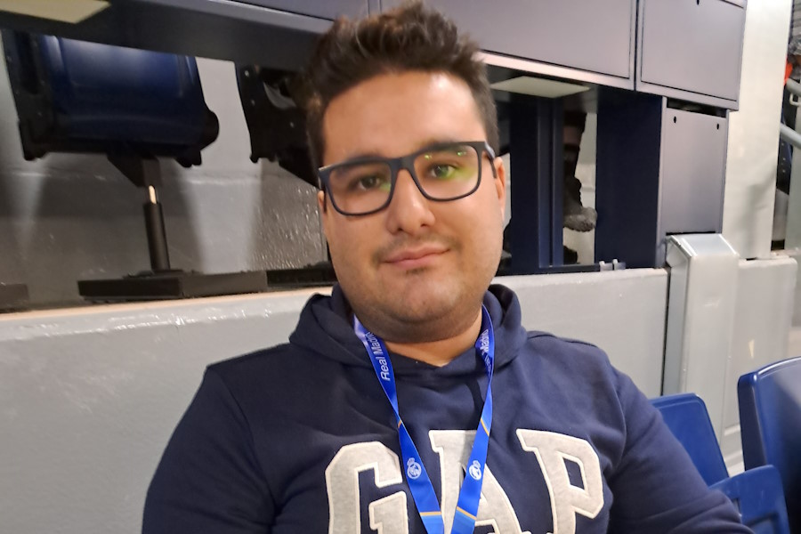 久保建英を称賛したマドリードのデジタルメディア「コネクシオン・デポルティーバ」のディエゴ・メングアル記者【写真:高橋智行】