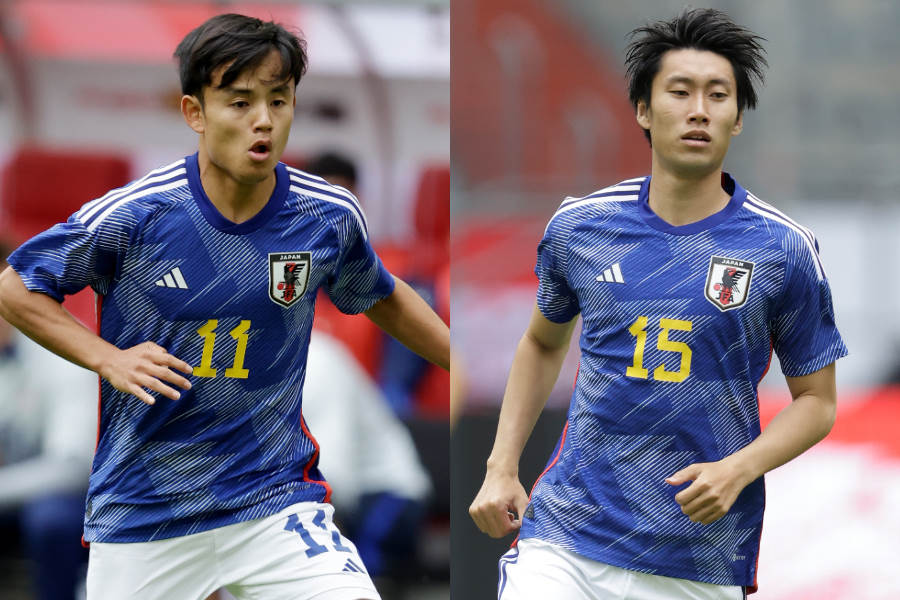 日本代表MF久保建英と鎌田大地【写真：Getty Images】