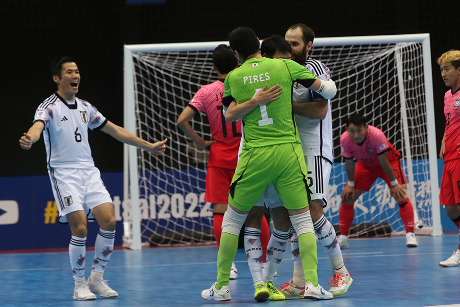フットサル日本代表が韓国代表に勝利【写真：Futsal X / 河合 拓】