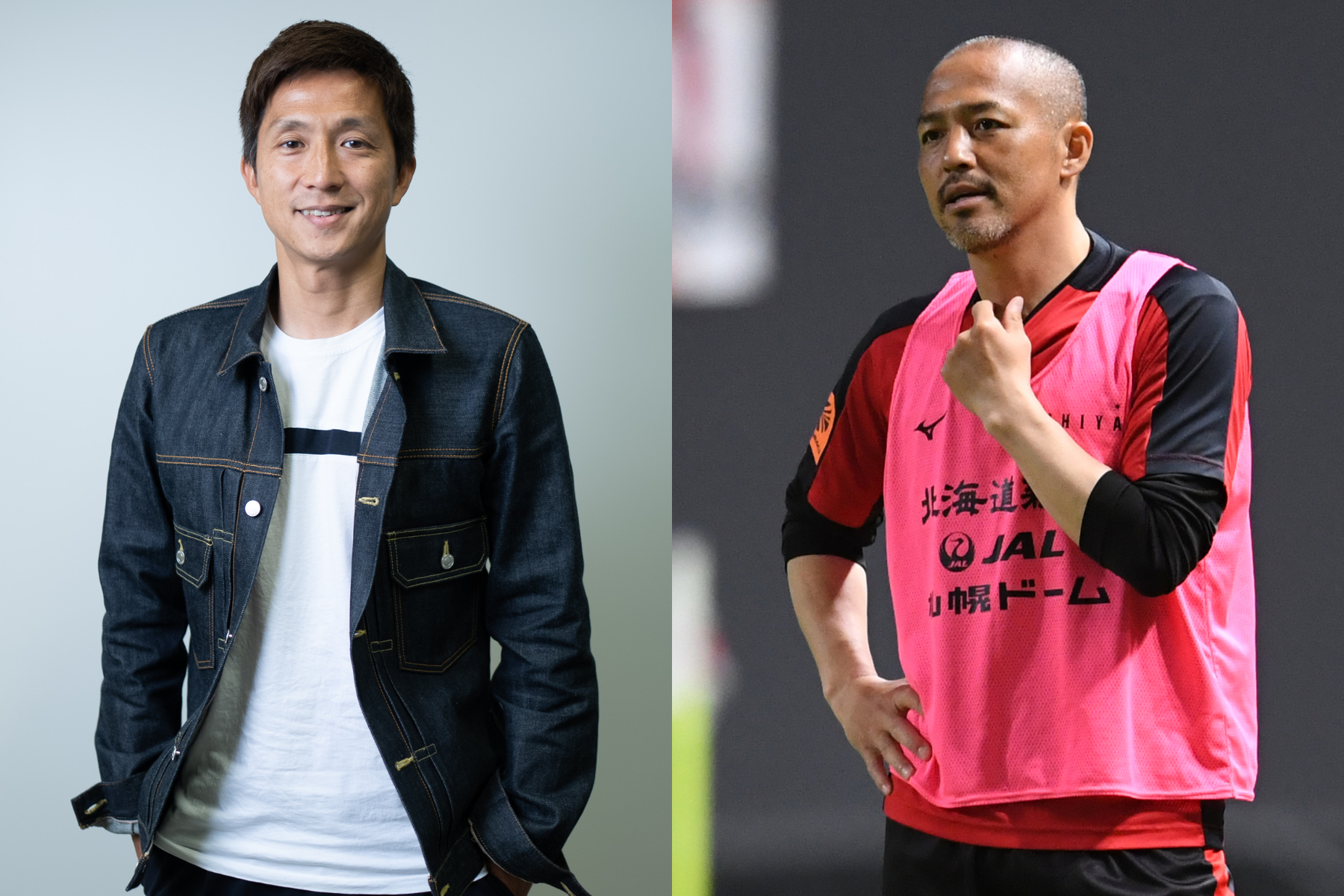 福西崇史氏と小野伸二が再開【写真：荒川祐史 & Getty Images】