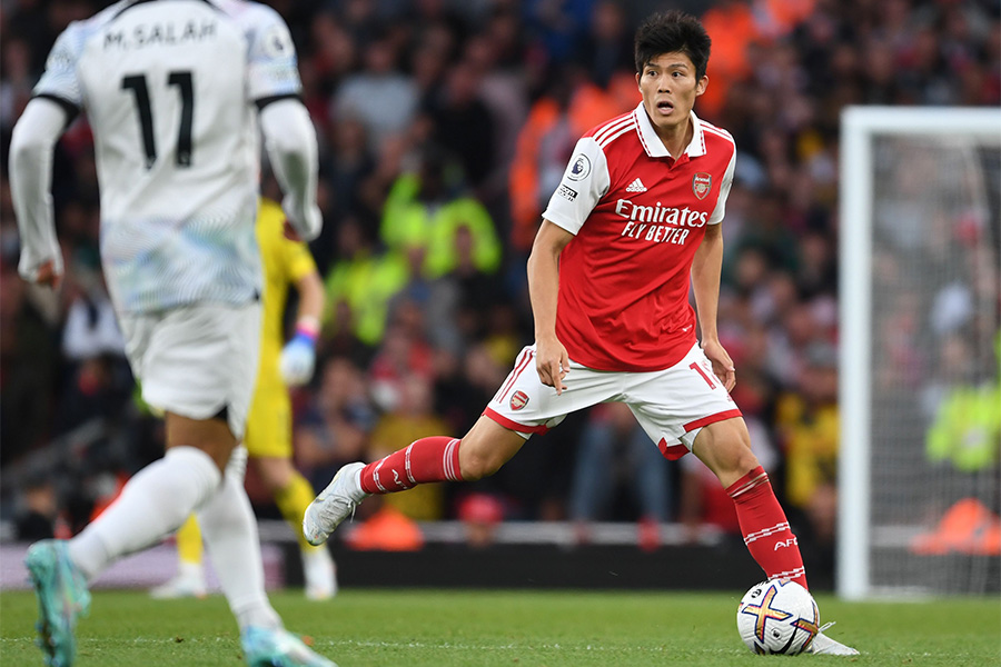 リバプール戦での勝利に貢献した冨安健洋【写真:Getty Images】