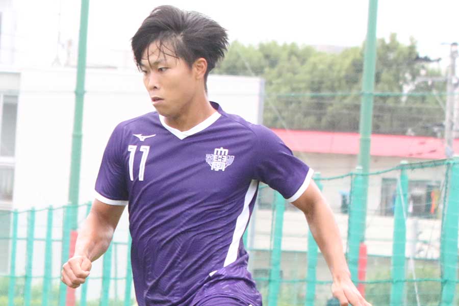 明治大3年の林晴己【写真:FOOTBALL ZONE編集部】