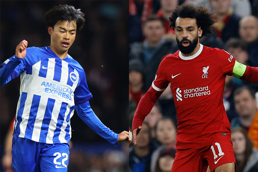 モハメド・サラーの後釜に三笘薫？【写真：ロイター】