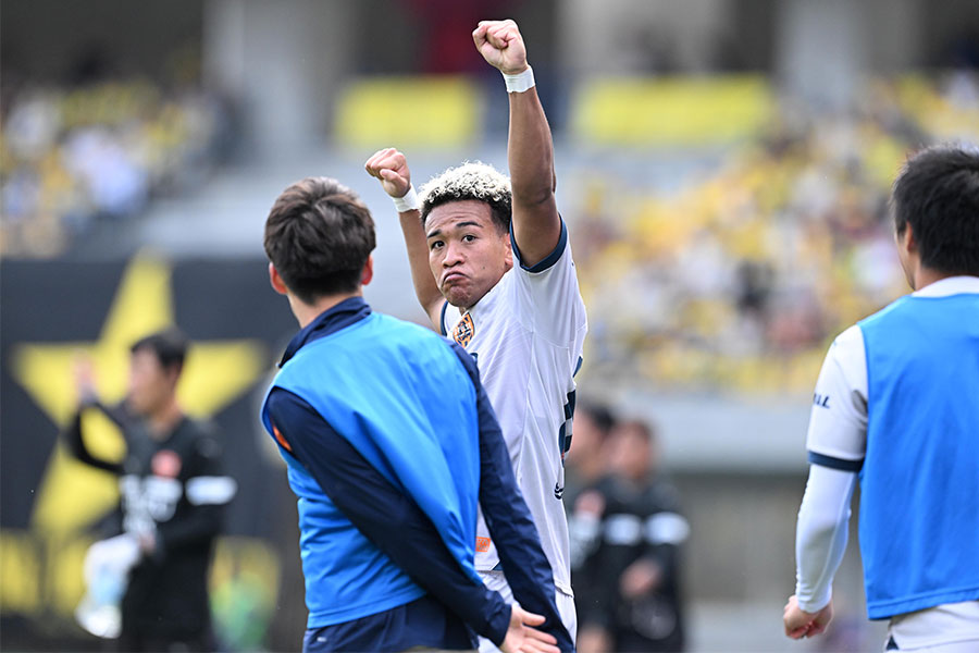 栃木戦で決勝ゴールを決めた住吉ジェラニレショーン【写真:徳原隆元】