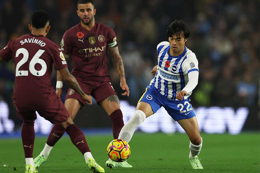 シティ戦に出場したブライトンの三笘薫【写真：ロイター】