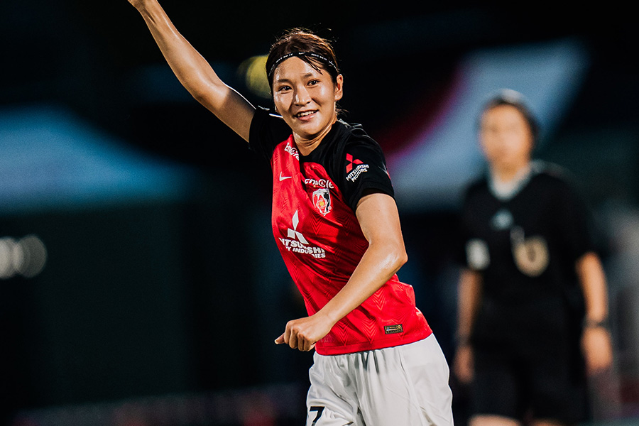 ちふれASエルフェン埼玉戦でゴールを決めた遠藤優【写真：(C) WE LEAGUE】