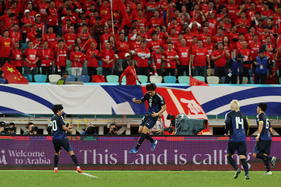 小川航基は代表9試合で9ゴールとストライカーぶりを発揮しつつある【写真:ロイター】
