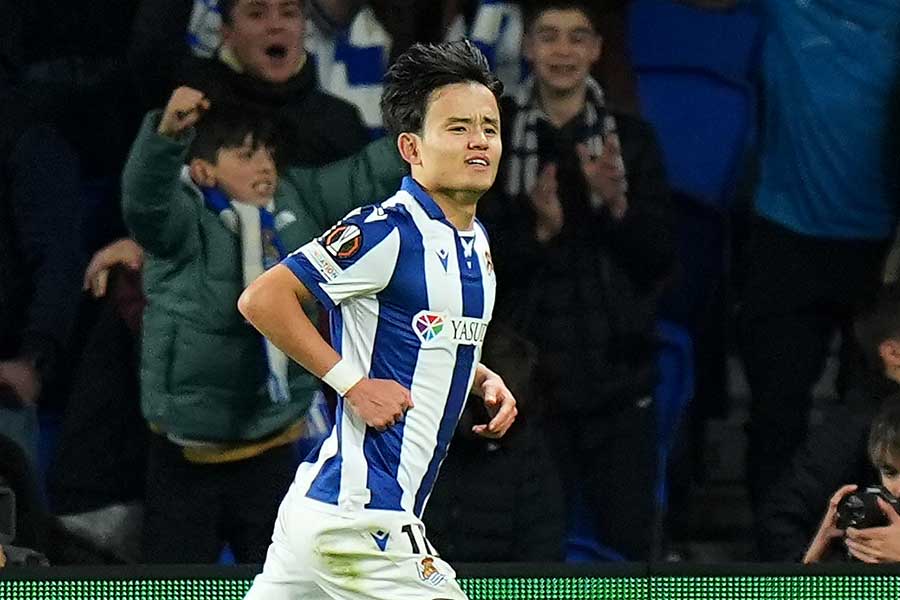 アヤックス戦で1G1Aの久保建英【写真:Getty Images】