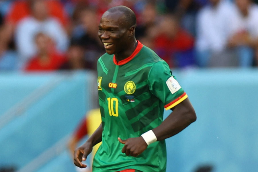 ゴール直後に退場となったFWヴァンサン・アブバカル【写真：ロイター】