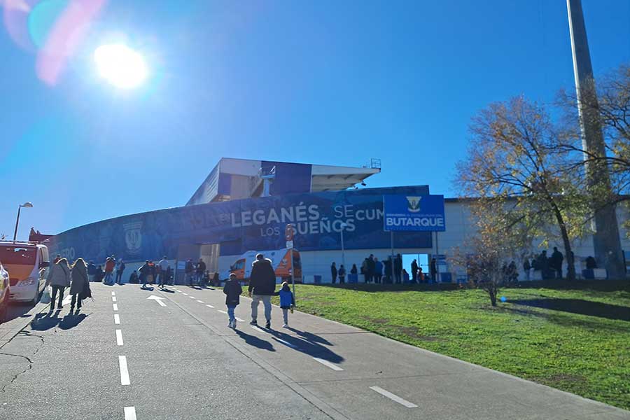 ソシエダ戦が行われたレガネスの本拠地エスタディオ・ムニシパル・デ・ブタルケ【写真：高橋智行】