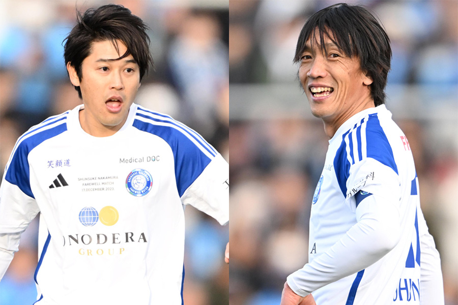 内田篤人氏と中村俊輔氏【写真：徳原隆元】