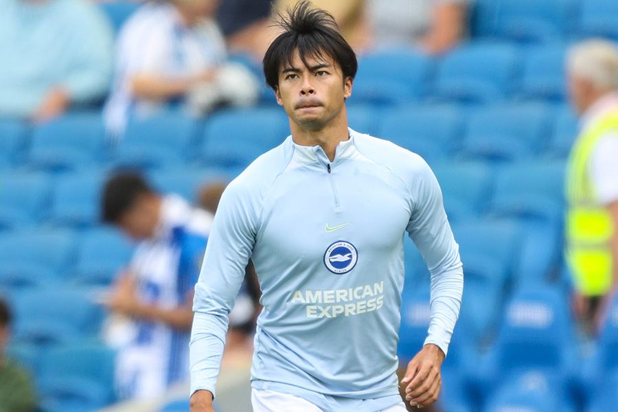 三笘薫がトレーニングで好調をアピール【写真：Getty Images】