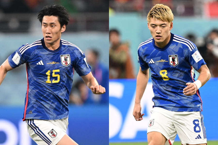 日本代表MF鎌田大地と堂安律【写真：徳原隆元】