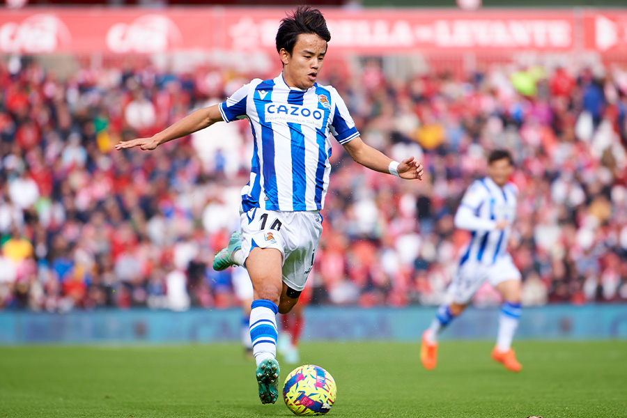 アルメニア戦でスタメン出場となった久保建英【写真：Getty Images】