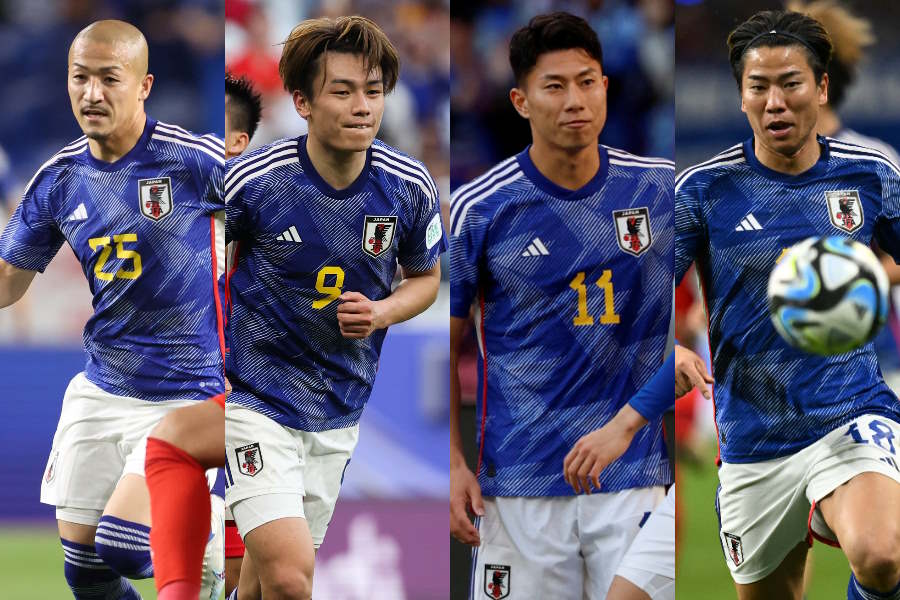 ベトナム戦で1トップを務めた細谷は不発【写真：高橋 学 & Getty Images & ロイター & 徳原隆元】