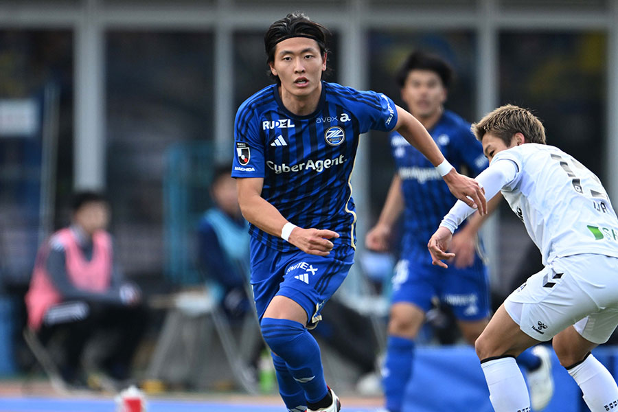 チャン・ミンギュが決めたゴールシーンに脚光【写真:徳原隆元】