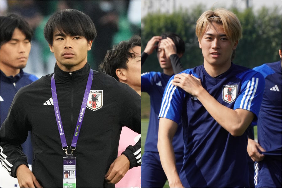 日本代表の三笘薫と中村敬斗【写真：Getty Image & FOOTBALL ZONE編集部】