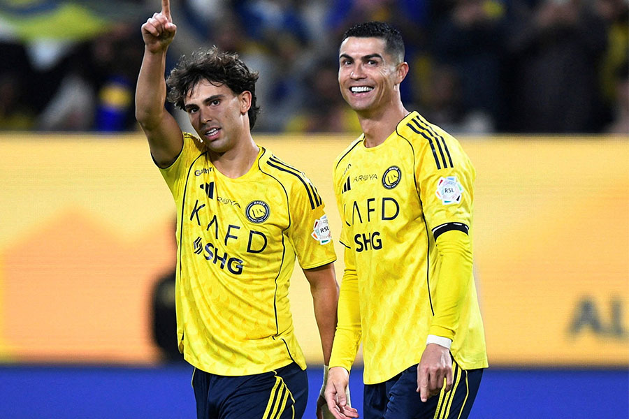クリスティアーノ・ロナウドがアル・イテファク戦でゴールを決めた【写真:ロイター】