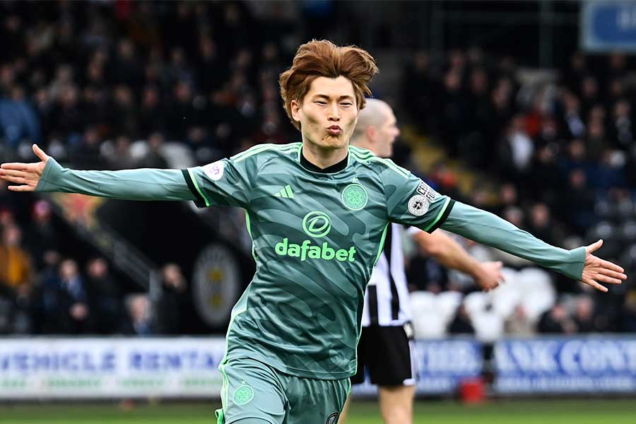 セルティックでプレーする古橋亨梧【写真：Getty Images】