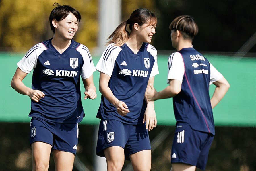 北朝鮮に向けて調整を行ったなでしこジャパンの選手たち【写真：早草紀子】