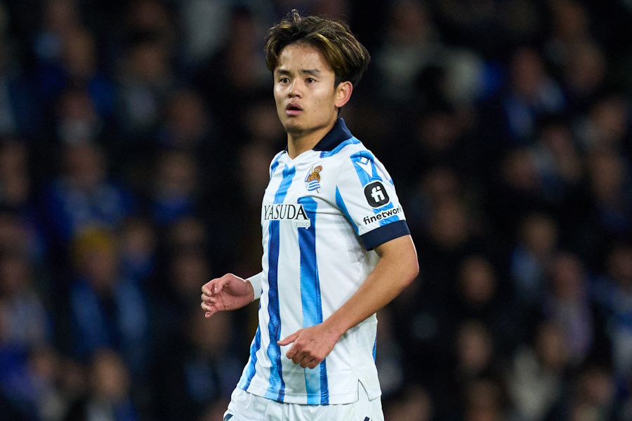 PSG戦に出場した久保建英【写真：Getty Images】