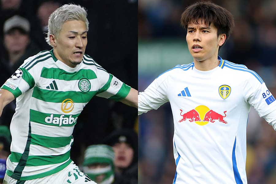 ストラカン氏が前田大然（左）や田中碧を絶賛【写真：ロイター & Getty Images】