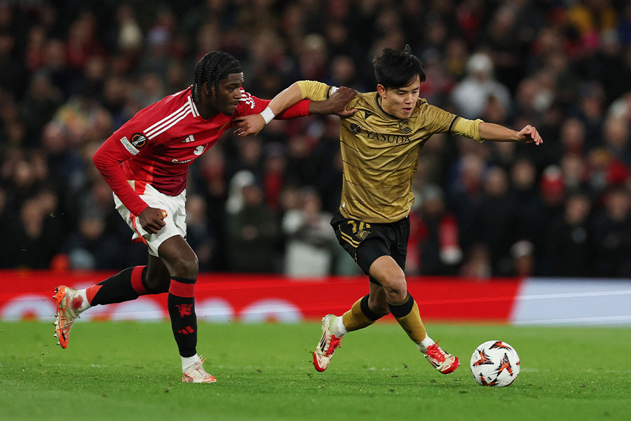 ユナイテッド戦に出場した久保建英【写真:ロイター】