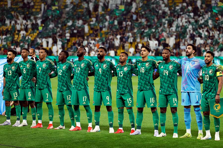 アウェーでの日本戦を控えるサウジアラビア代表【写真:ロイター】