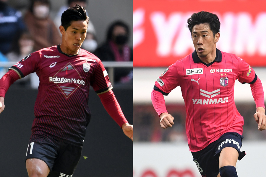 神戸FW武藤嘉紀とC大阪に復帰したMF香川真司【写真:Getty Images】