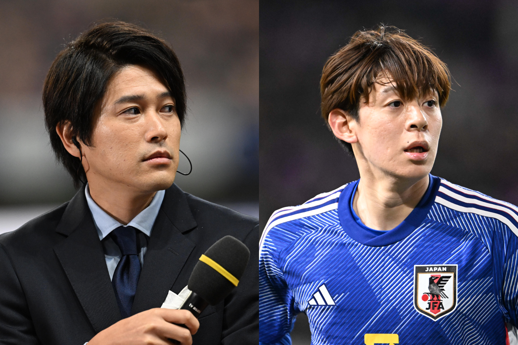 内田篤人氏とU-23日本代表の山本理仁【写真:徳原隆元】