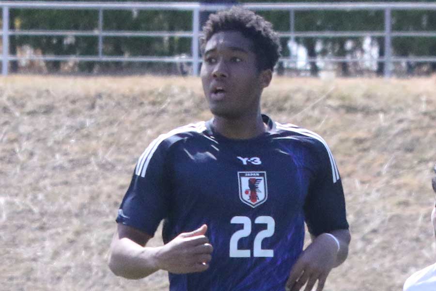 U-18日本代表としてプレーした青森山田の月舘汰壱アブーバクル【写真:FOOTBALL ZONE編集部 】