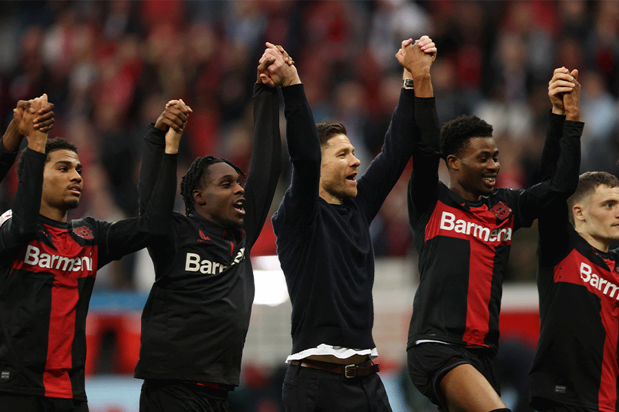 今季無敗継続中のレバークーゼン【写真：ロイター】