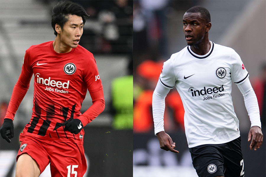 フランクフルトで活躍する鎌田大地とエヴァン・エンディカ【写真：Getty Images】