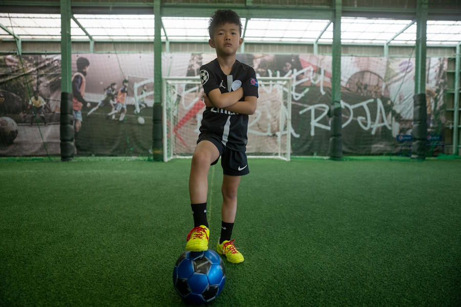 福島県在住の小学1年生・本栁湊斗くん【写真：パウロ吉田】