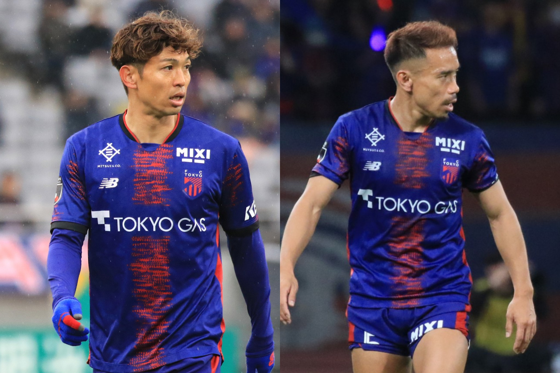 後半途中から出場した森重真人と長友佑都【写真：Noriko NAGANO】