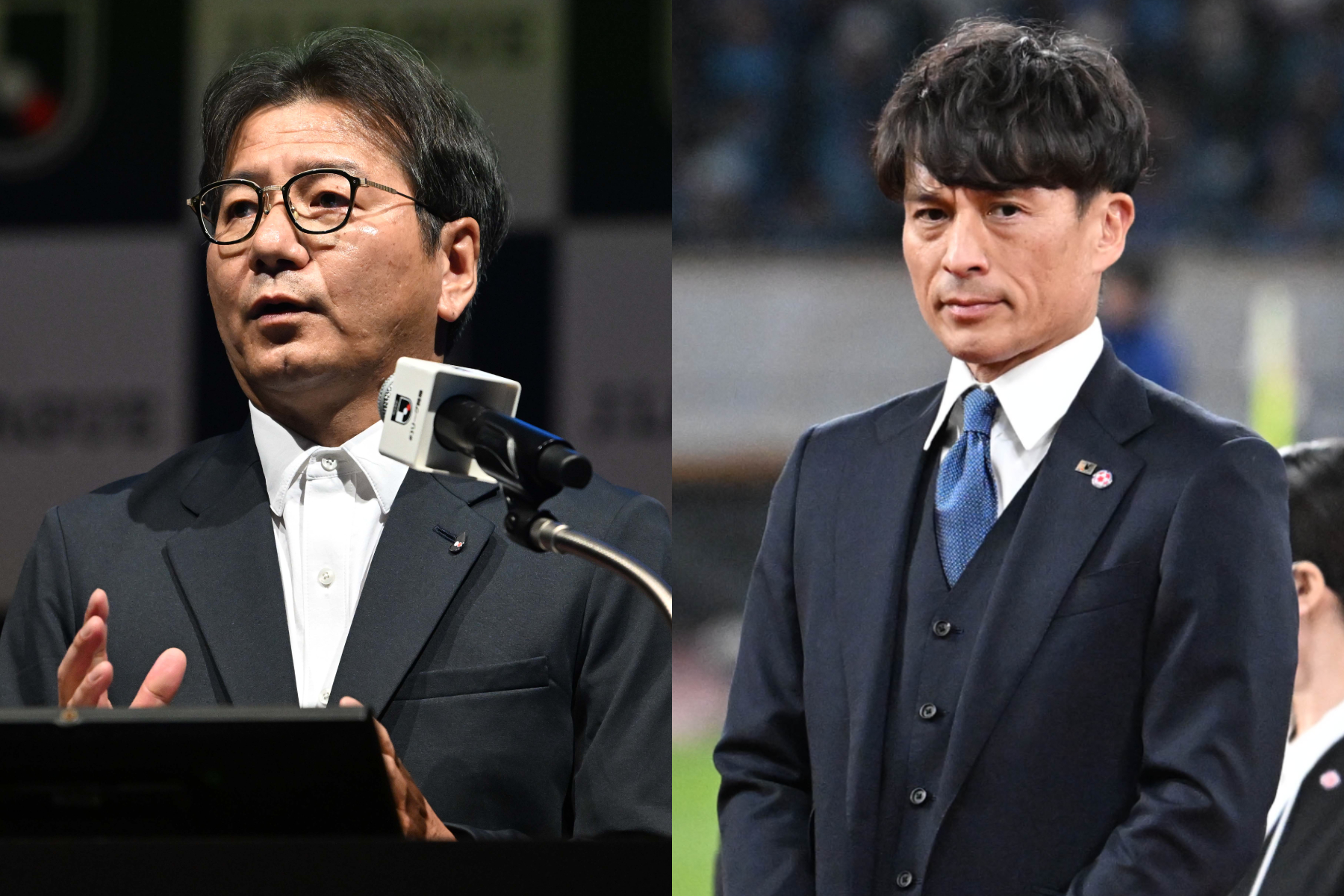 アウォーズに出席した野々村芳和氏と宮本恒靖氏【写真:徳原隆元】