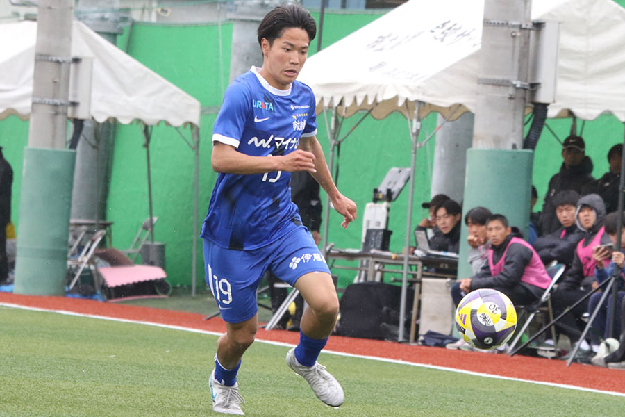 市立船橋の佐々木瑛汰【写真：FOOTBALL ZONE編集部 】