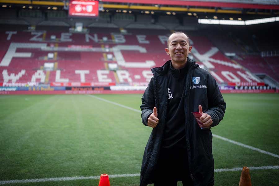 ドイツ2部のマクデブルクでアナリストとして活躍する桝谷至良氏【写真：本人提供】