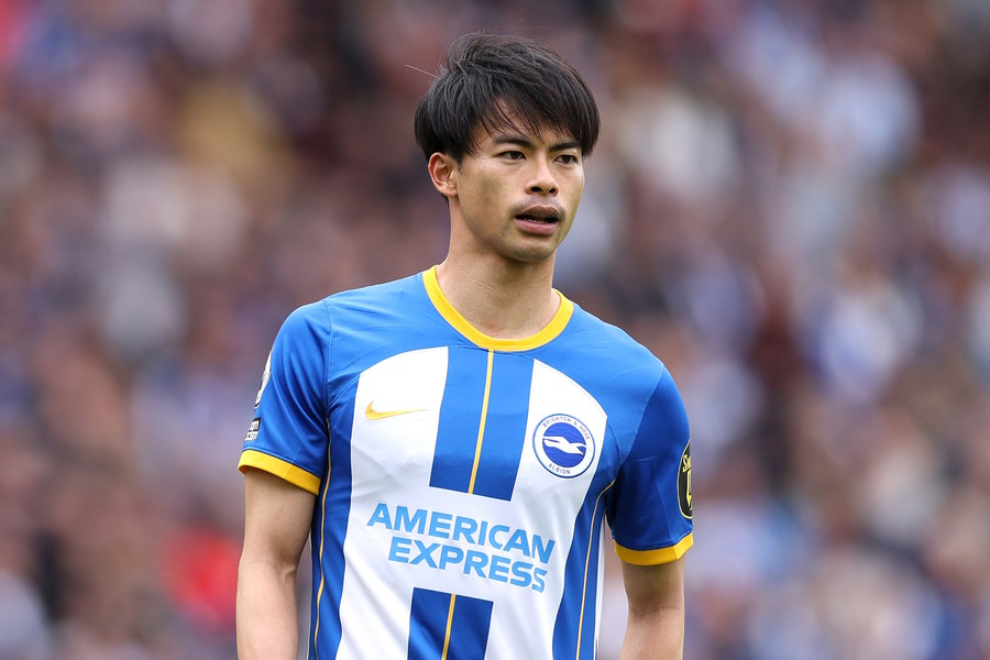 サウサンプトン戦で1アシストを記録した三笘薫【写真：Getty Images】