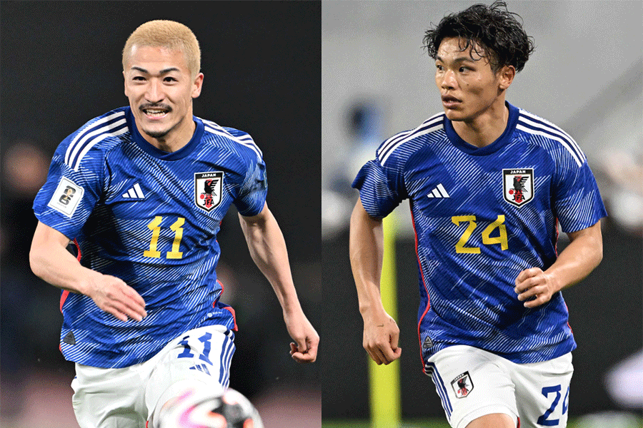 ミャンマー戦に出場した前田大然と旗手怜央【写真:徳原隆元】