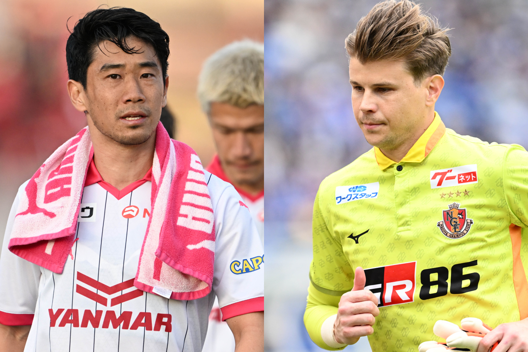 香川真司とミチェル・ランゲラックがJリーグで再会【写真:徳原隆元】
