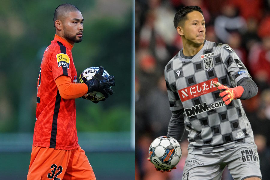 中村航輔とシュミット・ダニエル【写真：Getty Images】