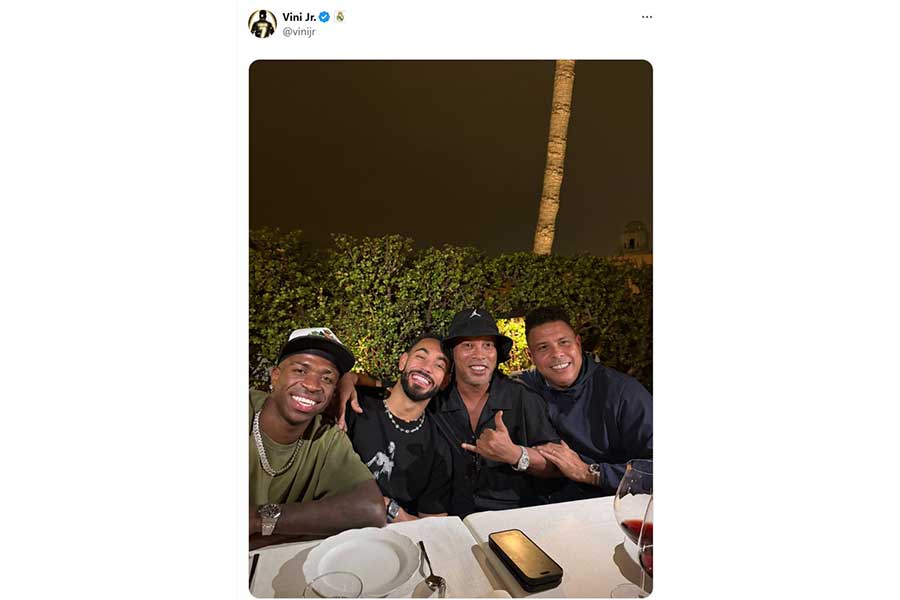 （ヴィニシウス・ジュニオール公式Xより）