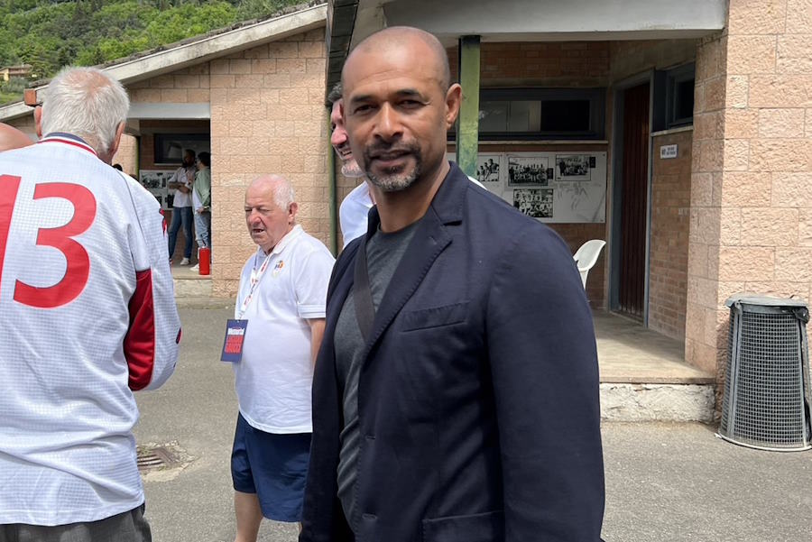 中田英寿氏とペルージャで共闘した元ブラジル代表DFゼ・マリア氏。今年5月に行われたペルージャのイベントに参加【写真:倉石千種】