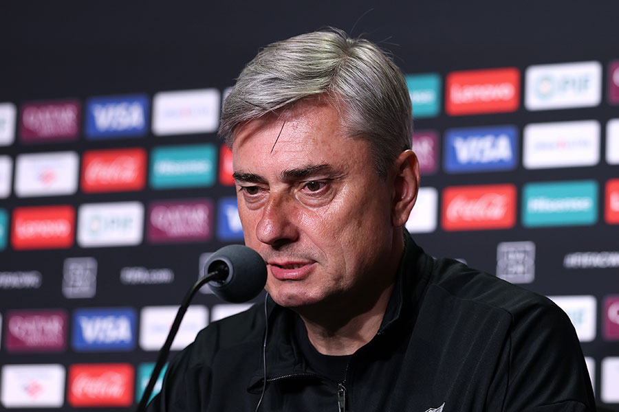 前日会見に臨んだ浦和のマチェイ・スコルジャ監督【写真：Getty Images】